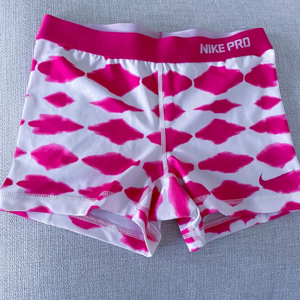 Pink Tie-Dye Nike Pro Shorts